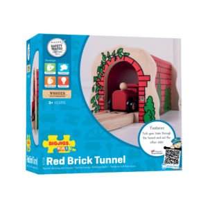 Tunnel de briques rouges en bois