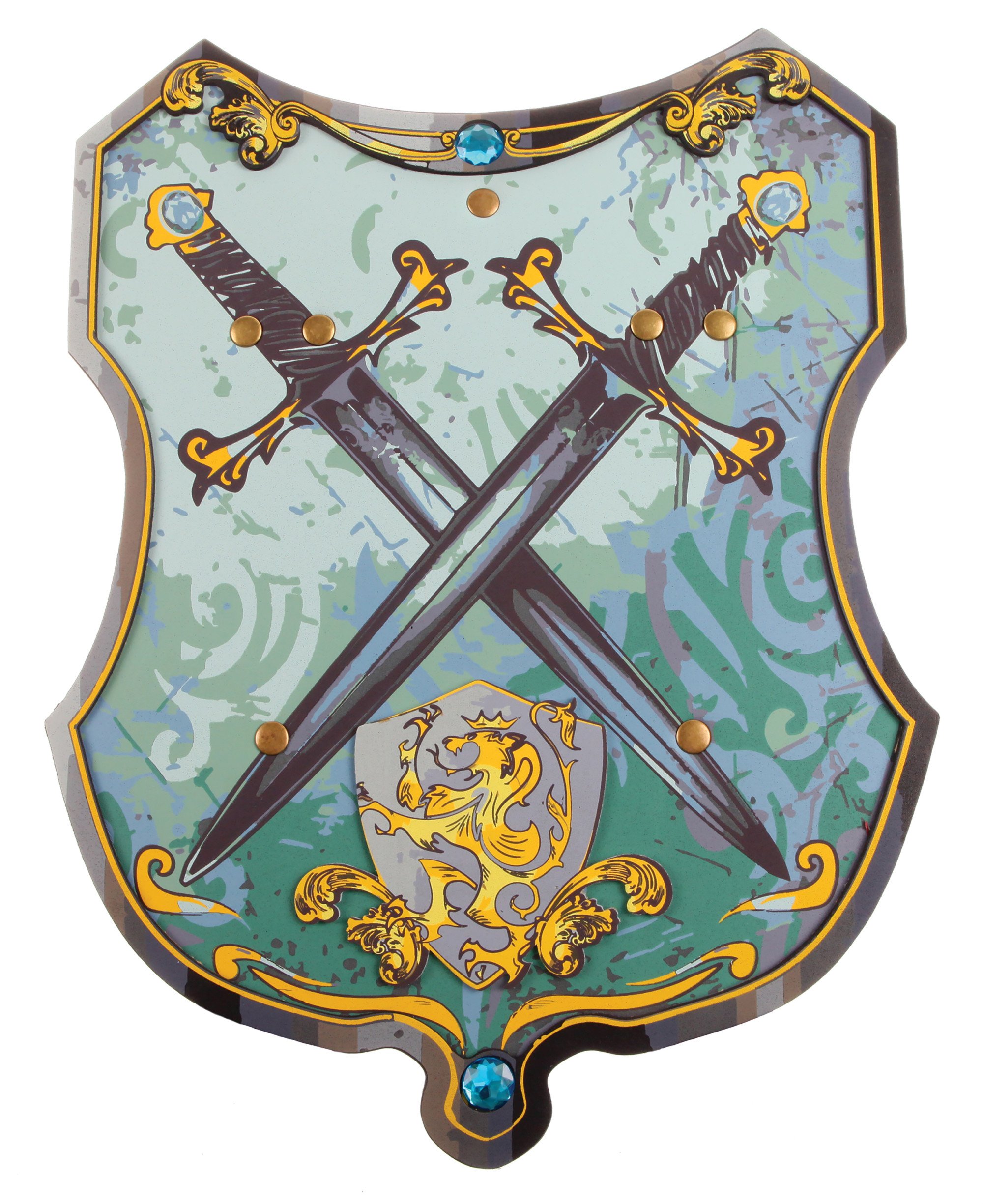 bouclier chevalier bleu