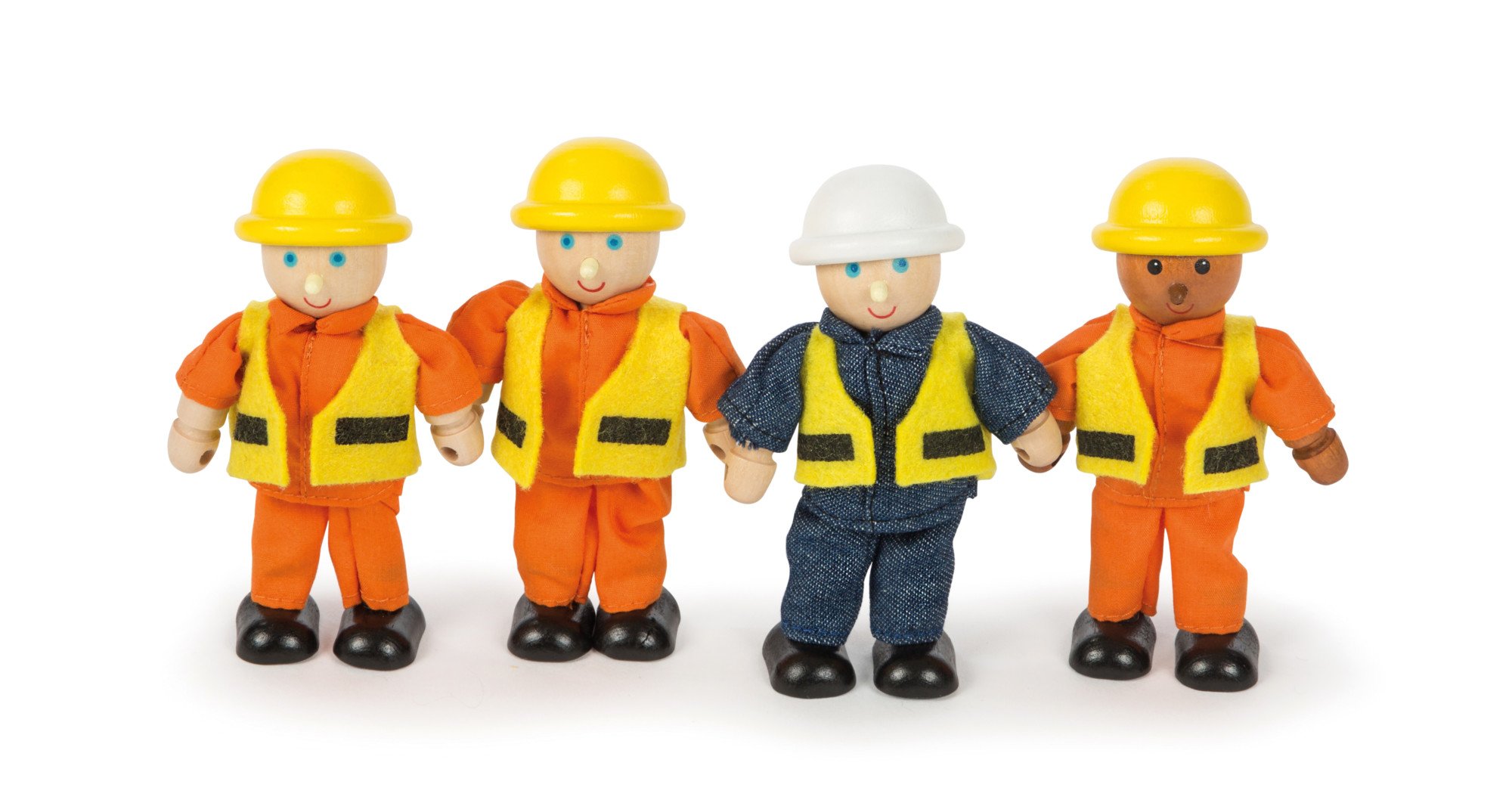 Figurines Ouvriers de chantier en bois pour enfants dès 3 ans