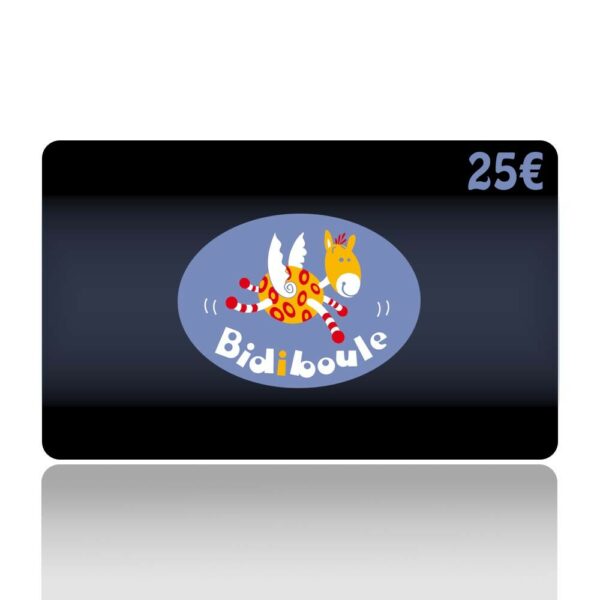 Carte cadeau Bidiboule 25 euros