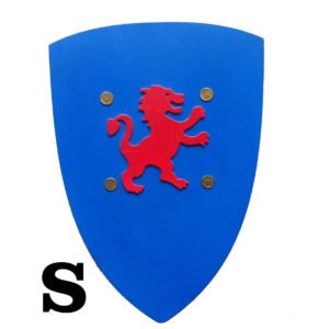 Bouclier de chevalier en bois bleu 33 cm