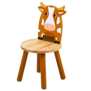 Chaise animal vache en bois