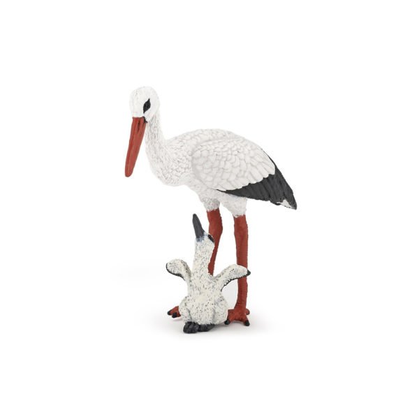 La figurine Cigogne et son Bébé fait partie des figurines oiseaux sauvages que les petits et les grands auront plaisir à animer.