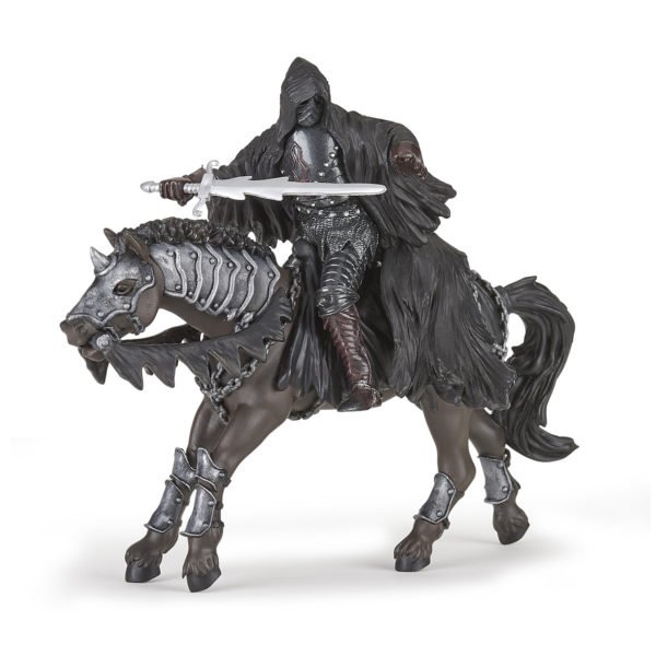 Les figurines cavalier noir sans visage chevauchant son cheval noir fantastique vous entraînent dans le Monde Fantastique où évoluent d'étranges créatures entre le monde imaginaire et le monde réel.