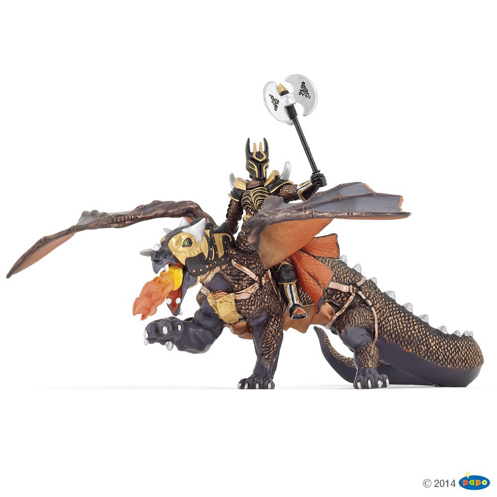 Figurines Fantastique, Dragon triple hache, Papo, Bidiboule