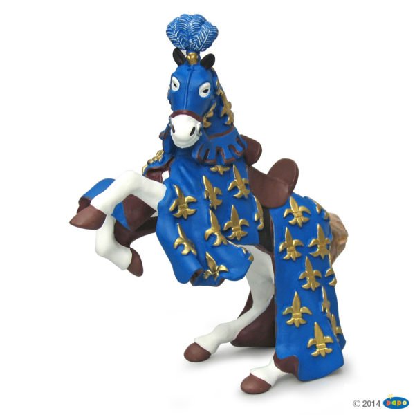 La figurine Cheval du Prince Philippe bleu vous entraîne au temps des châteaux forts et des chevaliers.