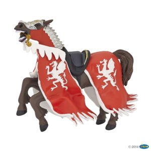 Figurine Cheval au dragon rouge