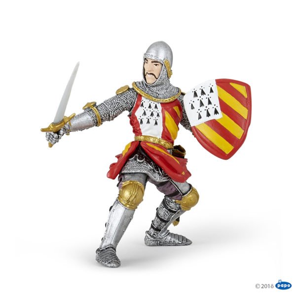 La figurine Chevalier au tournoi avec lance vous entraîne au temps des châteaux forts et des chevaliers.