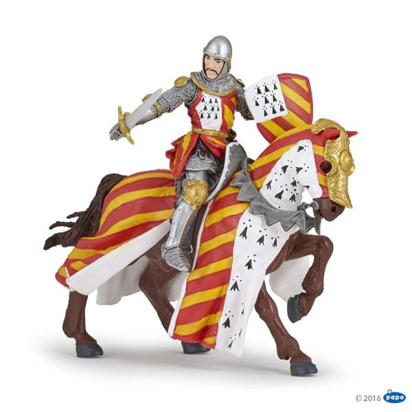 Les figurines Chevalier au tournoi et son cheval vous entraînent au temps des châteaux forts et des chevaliers.