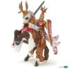 Les figurines Maître des armes cimier cerf et son cheval vous entraînent au temps des châteaux forts et des chevaliers.