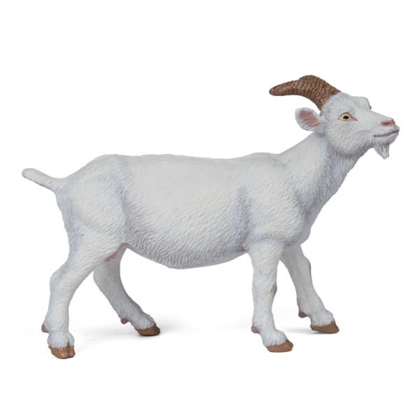 La figurine Chèvre blanche fait partie des animaux de la ferme que petits et grands auront plaisir à animer. Avec ces figurines, c'est l'assurance d'en apprendre davantage sur le mode de vie des lapins, des poules, et des autres animaux de la ferme comme la vache ou le cochon, la chèvre ou la brebis.