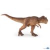La figurine Dinosaure T-rex courant marron a une une ressemblance troublante avec son modèle ! Très résistante, elles gardera le même aspect au fil des aventures qu'elle traversera.