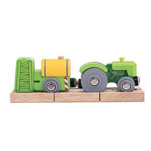 Tracteur et pulvérisateur train bois