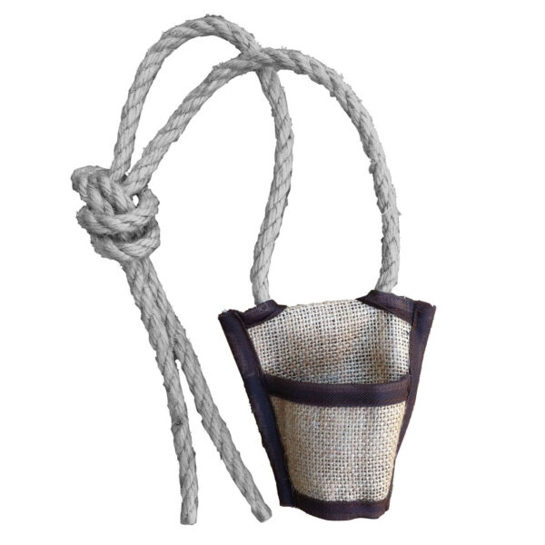 mini fourreau pour lance-pierres en jute avec ceinture en corde
