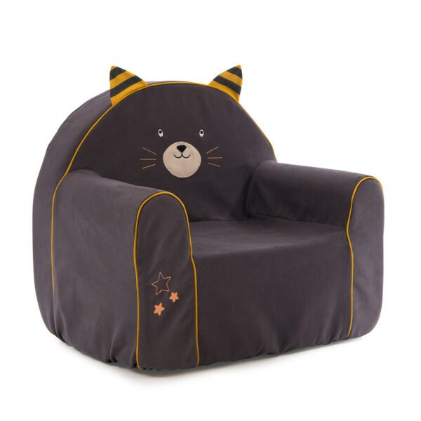 Ce magnifique fauteuil Les Moustaches est un véritable nid douillet dans lequel votre enfant aura plaisir à s'installer confortablement.