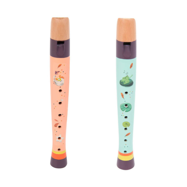 La flûte de la collection Dans la Jungle est un instrument de musique en bois spécialement conçu pour les enfants dès 3 ans.