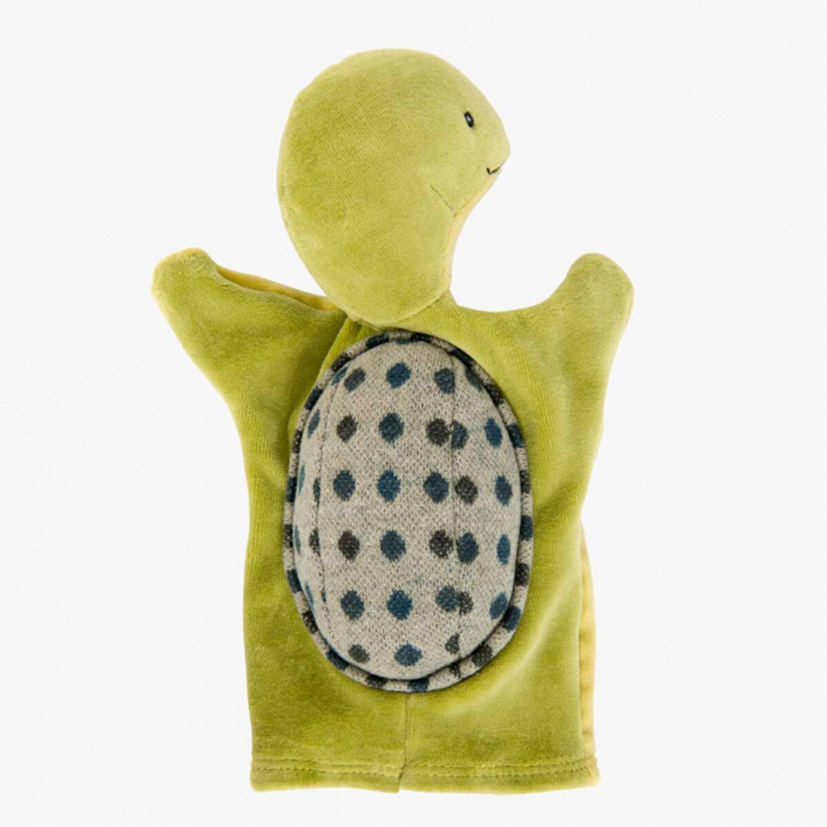 A la fois doudou et marionnette, Camille la tortue est un cadeau de naissance parfait.