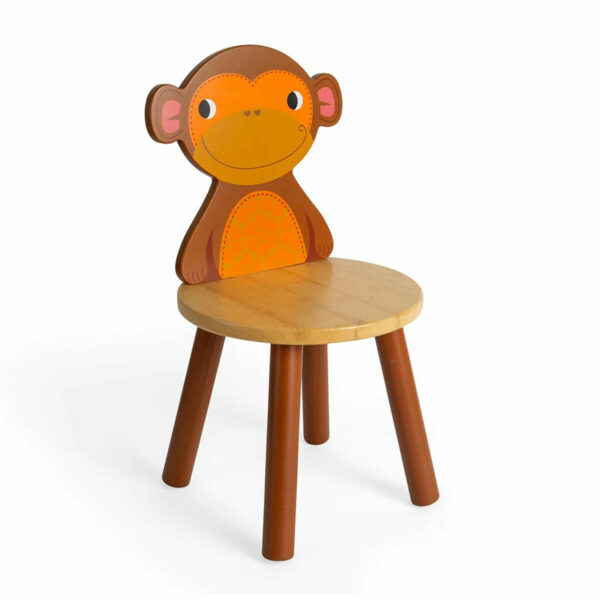 Avec cette chaise animal en bois très robuste dont le dossier est un singe, vous allez pouvoir passer des heures à vous amuser.