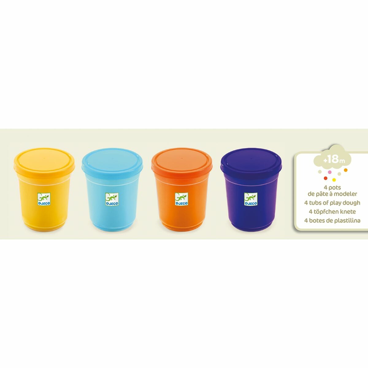 lot de 4 pots de pâte à modeler classique dès 18 mois
