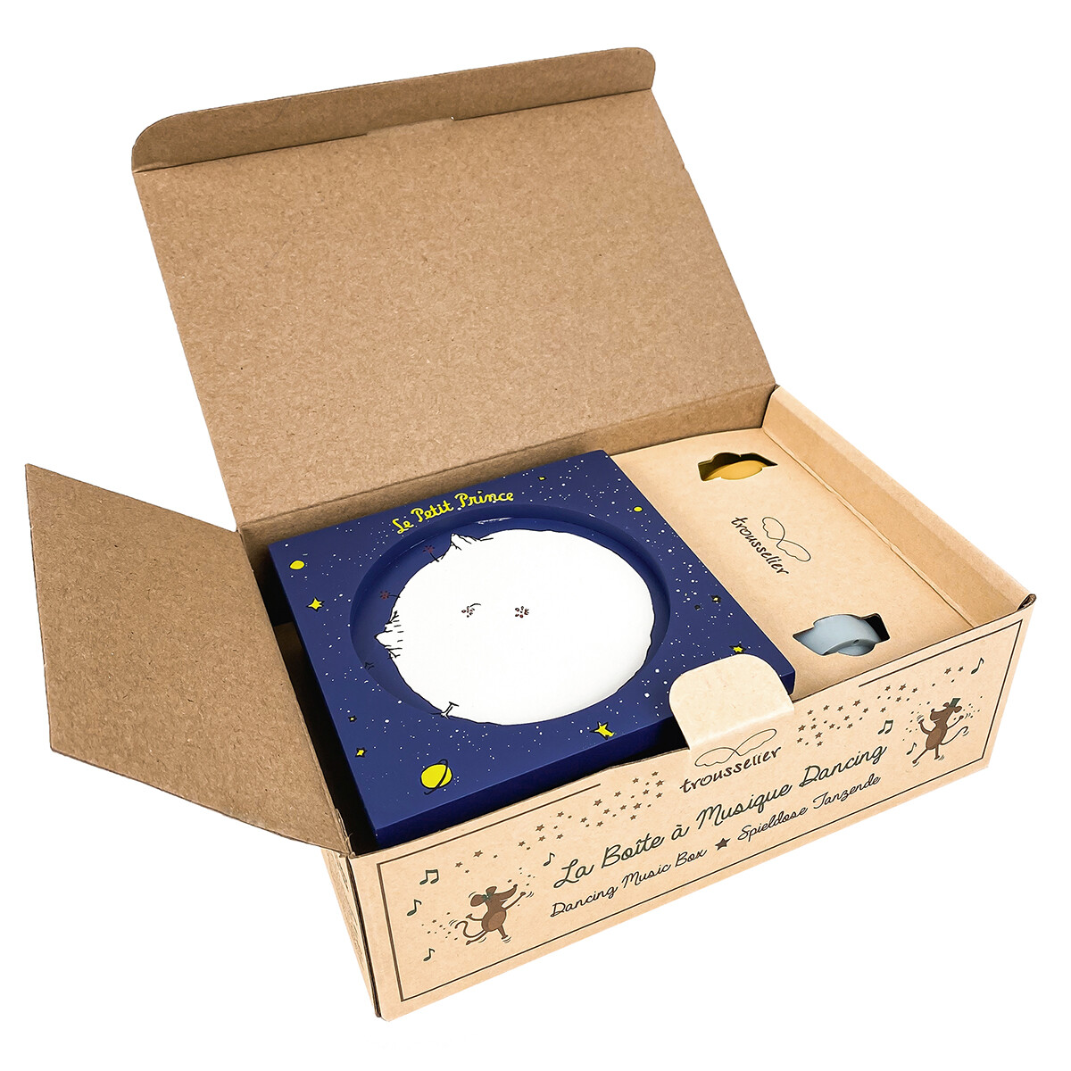 Boîte-à-musique-Dancing-Petit-Prince Cette boîte à musique est livrée dans une belle boîte cadeau prête à offrir !