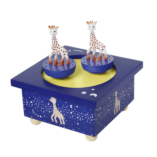 La boîte à musique Dancing Sophie la Girafe bleue est une magnifique boîte à musique animée de couleur bleue idéale pour se laisser aller à la rêverie.