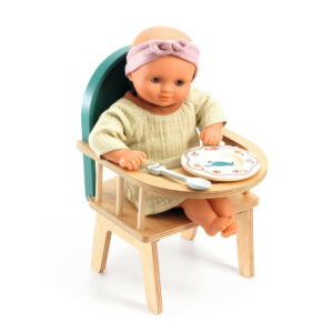 Chaise à barreaux en bois pour poupée