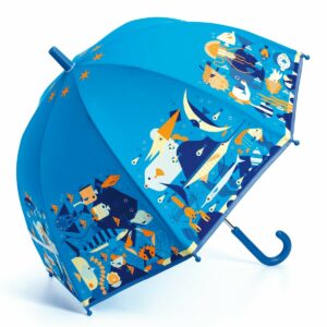 Parapluie illustré d’un monde marin