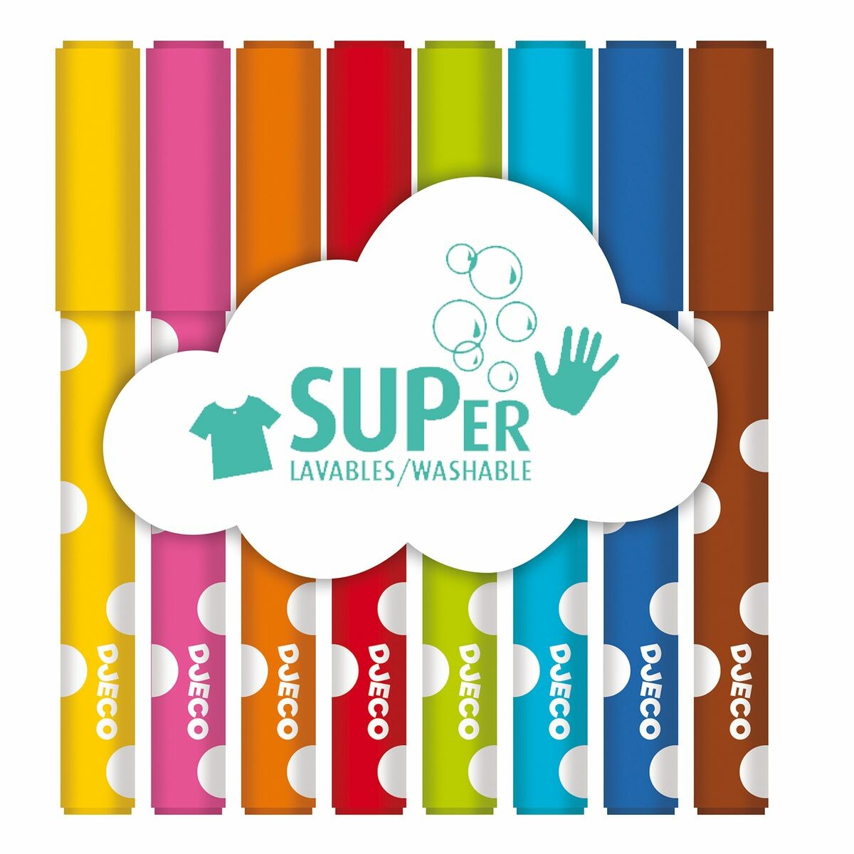 Lot de 8 feutres pour les petits, super lavables