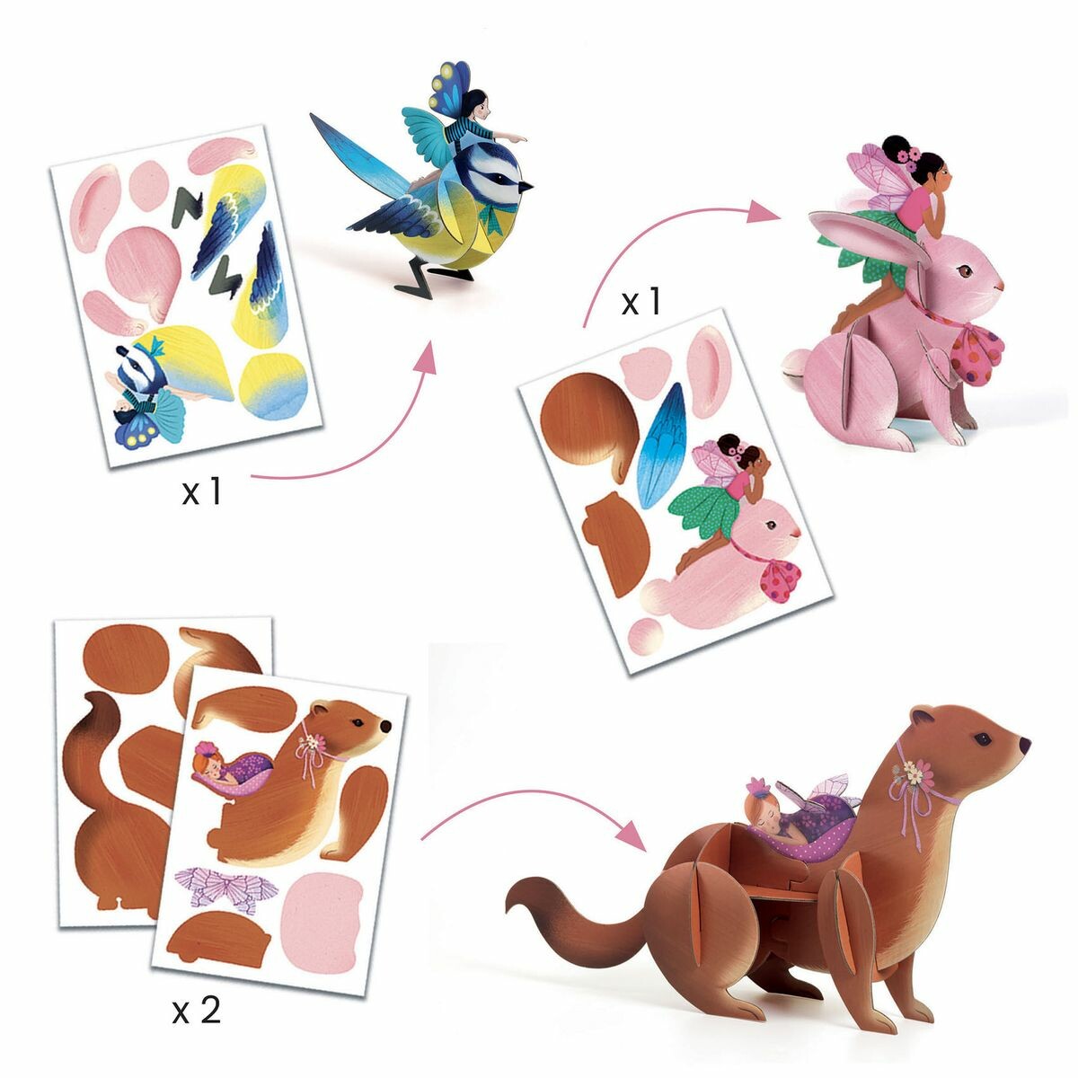 coffret très complet - 6 activités thème fées des stickers