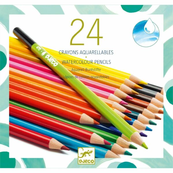 24 crayons aquarellables dès 6 ans