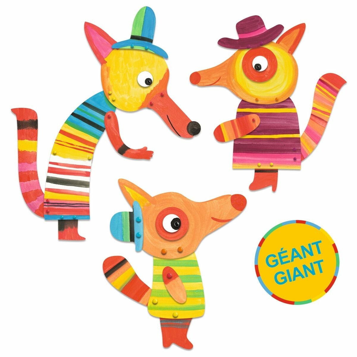 peinture-famille-renard- Un joli coffret de peinture pour décorer et reconstituer la famille renard