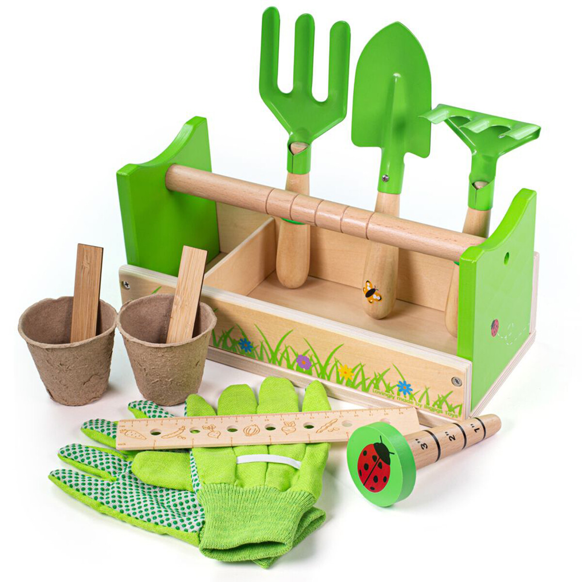 Set d'outils de jardinage sans fil 6 pièces vert et noir Vida XL