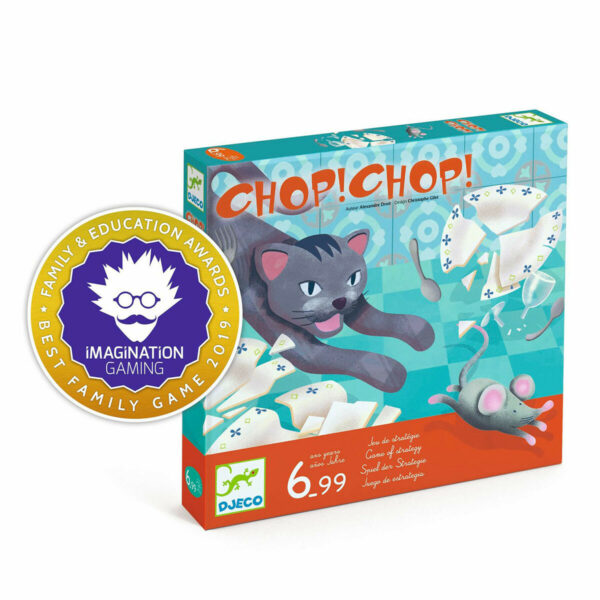 Chop Chop est un jeu de coopération et d'attaque : Les souris jouent ensemble contre le chat !