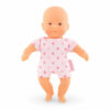 Le Poupon Mini Câlin Rose est un adorable bébé au corps souple qui sera parfait pour un premier poupon dès l'âge de 18 mois. Très léger et tout moelleux, ce poupon de petite taille (20 cm) peut être emmené partout.