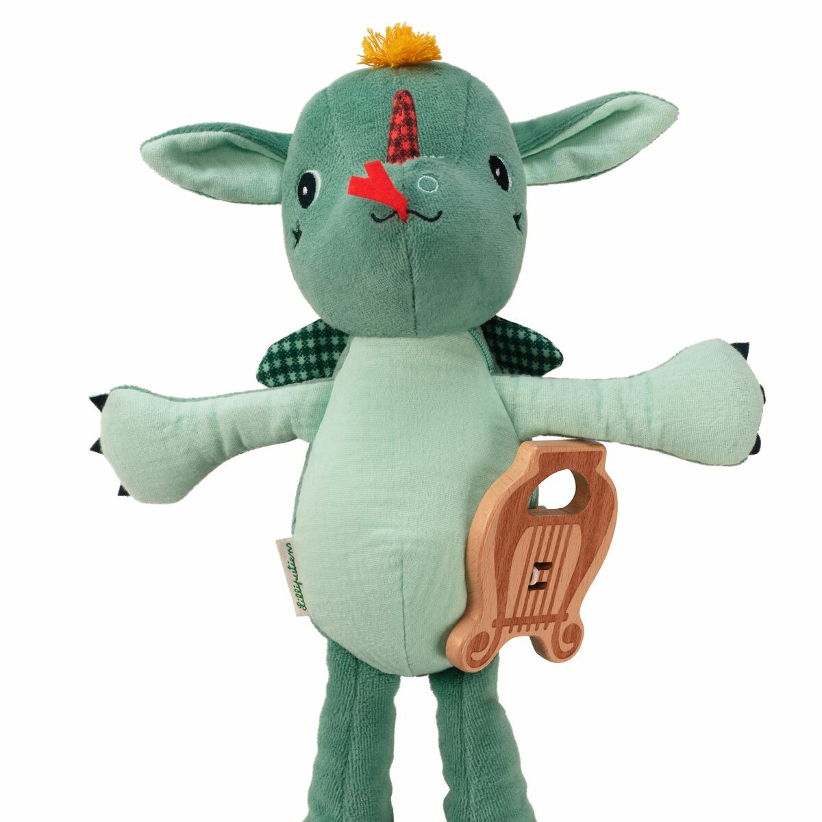 Fabriqué en coton doux et écologique, la peluche musicale est très douce au toucher et sa belle couleur va attirer l'attention de bébé. Elle va vite devenir le doudou favori de Bébé qui l'accompagne paisiblement dans son sommeil et dont on ne peut plus se séparer.