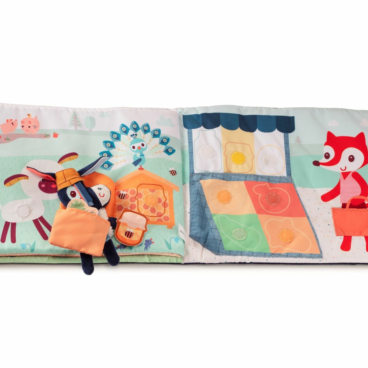 Avec ce livre en tissu de 6 pages, votre enfant va accompagner Ignace au volant de son  tracteur. Il part à la rencontre de ses amis.