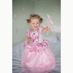 Robe de Princesse Royale Rose 2/3 ans