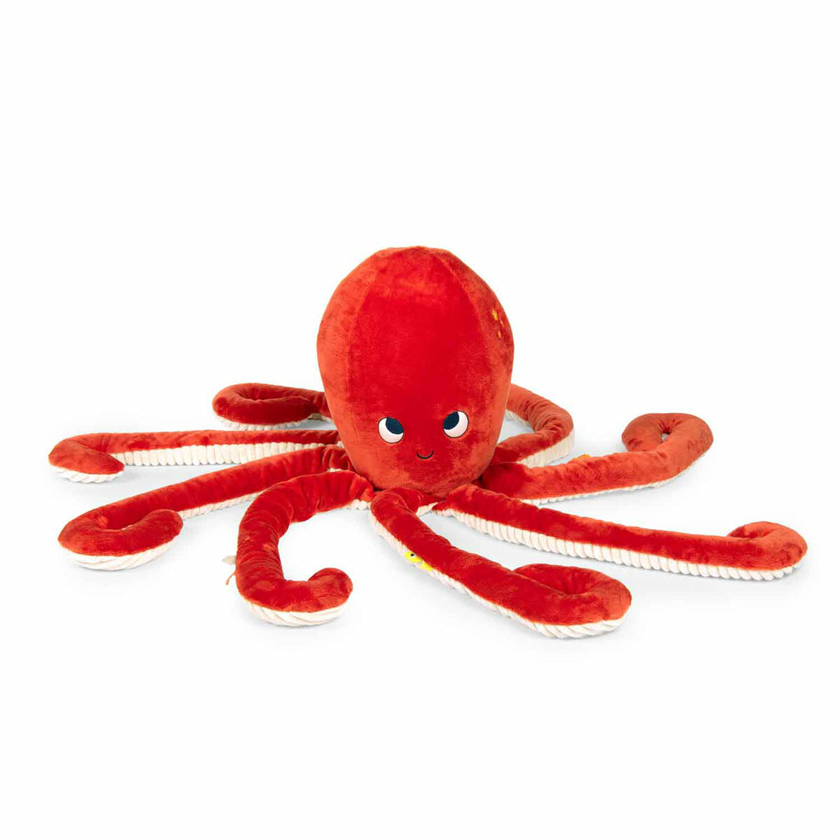 Laissez-vous séduire par cette peluche toute douce aux yeux malicieux et au sourire coquin.