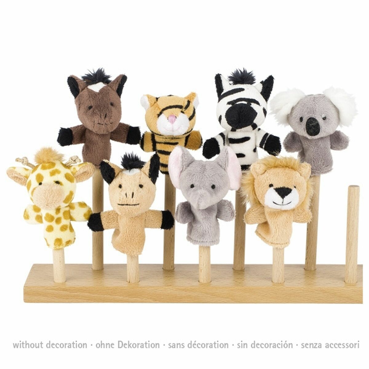 Marionnettes à doigts animaux sauvages pour enfants dès 1 an