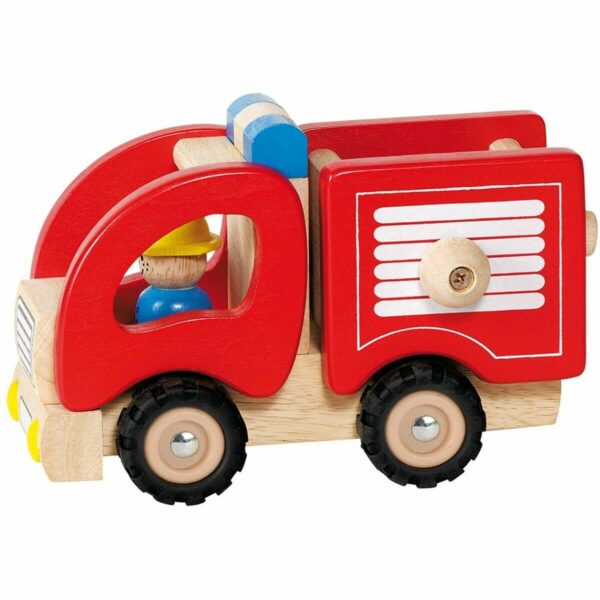 Découvrez ce superbe camion de pompier en bois massif pour les enfants dès 2 ans.