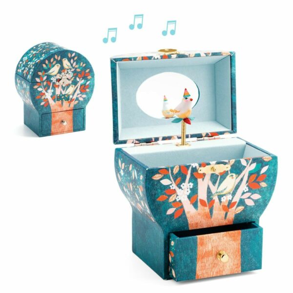 jolie boîte à bijoux musicale arbre poétique sur le thème de "Santa Lucia", parfaite pour ranger tout ses trésors