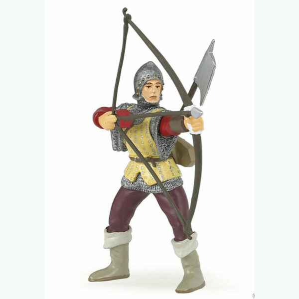 La figurine Archer rouge vous entraîne au temps des châteaux forts et des chevaliers.