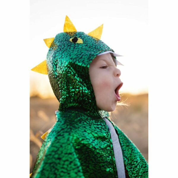 superbe Cape de dragon vert métallisé pour les enfants de 2/3 ans