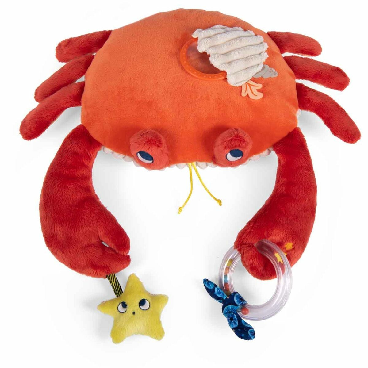 Hochet-grand-Crabe-Activité Peluche activités Crabe 34cm