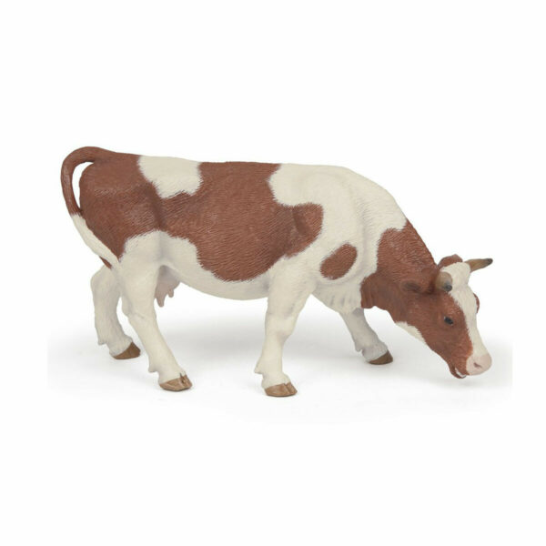 La figurine Vache Simmental broutant fait partie des animaux de la ferme que petits et grands auront plaisir à animer.