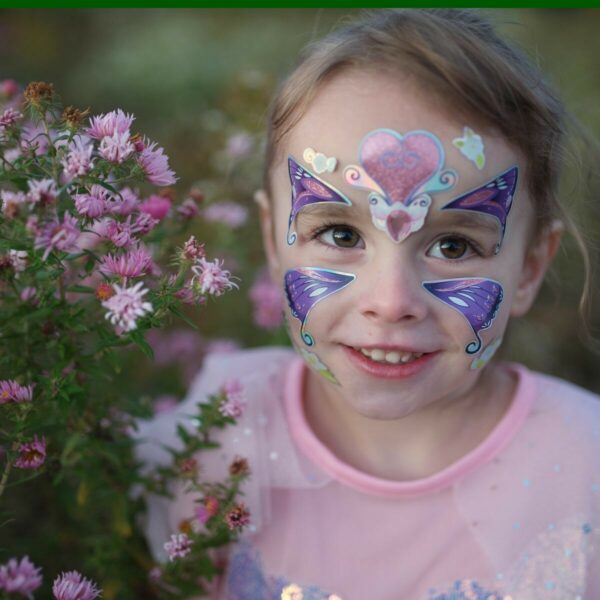 stickers pour le visage sur le thème des papillons pour les enfants dès 3 ans