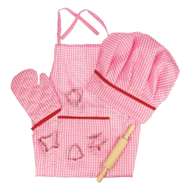 Découvrez ce déguisement de cuisinier de couleur rose, le parfait équipement pour tous les Chefs cuisinier en herbe.