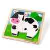 Découvrez ce puzzle à grosses pièces adapté aux très jeunes enfants sur le thème de la vache.