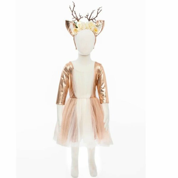 robe  de cerf assortie d'un serre-tête avec des oreilles et des bois de cerf