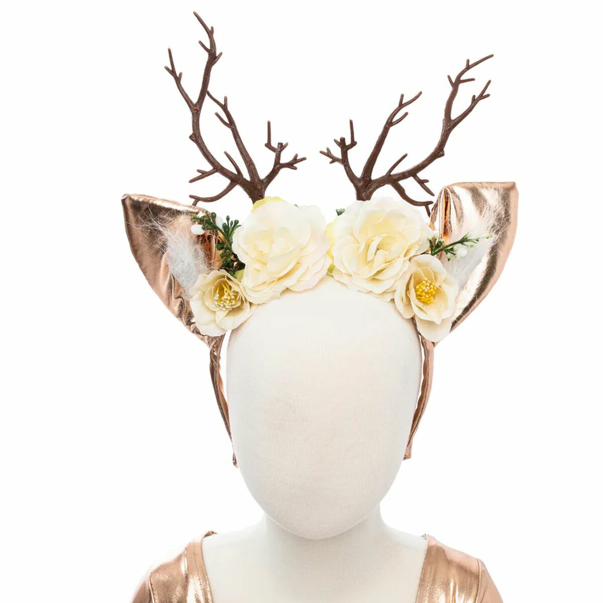 robe  de cerf assortie d'un serre-tête avec des oreilles et des bois de cerf